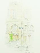 フランスパリの町並みスケッチ